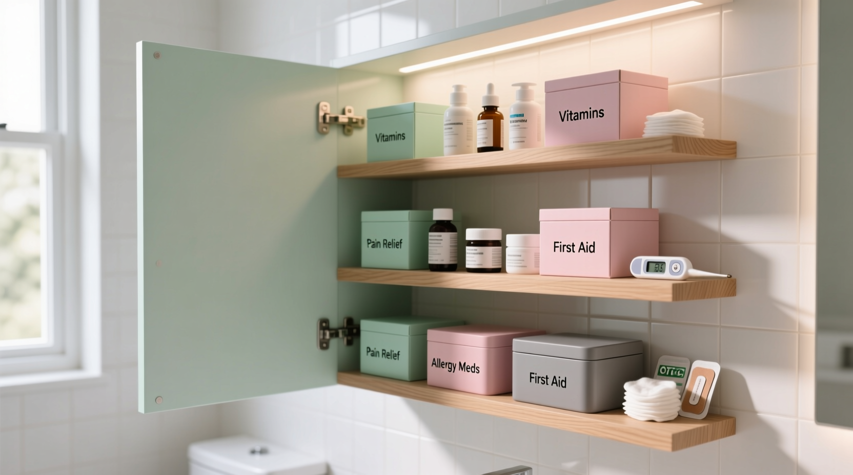 organize medicine cabinet