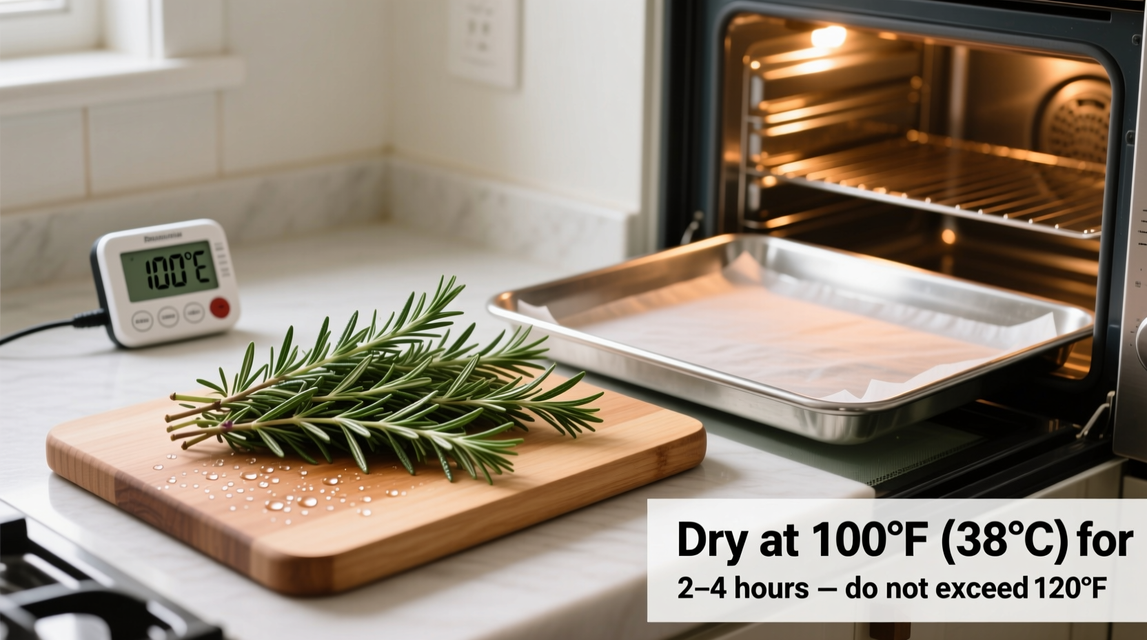 how to dry rosemary in oven