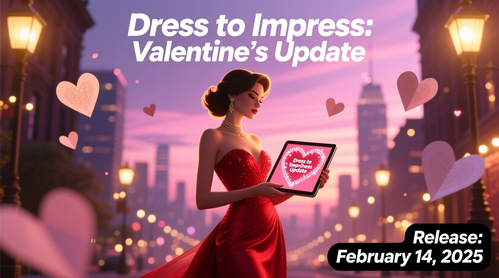 what time is the dress to impress valentines day update