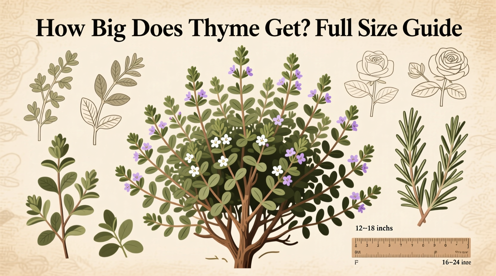 how big does thyme get