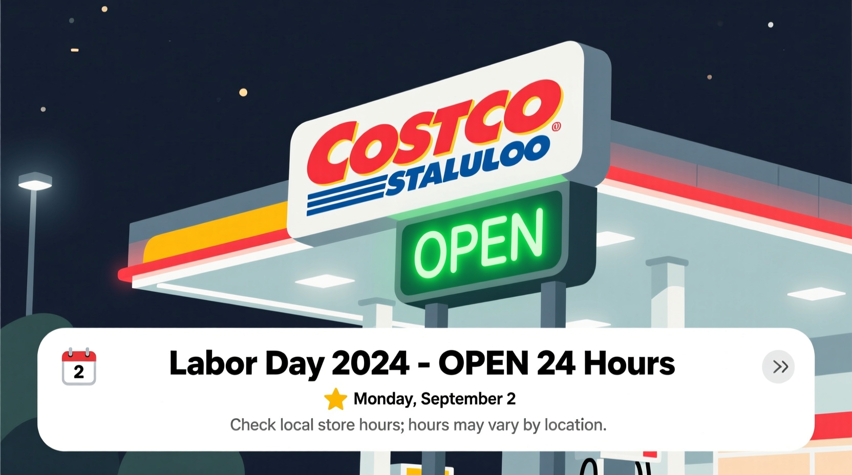 is costco gas station open on labor day