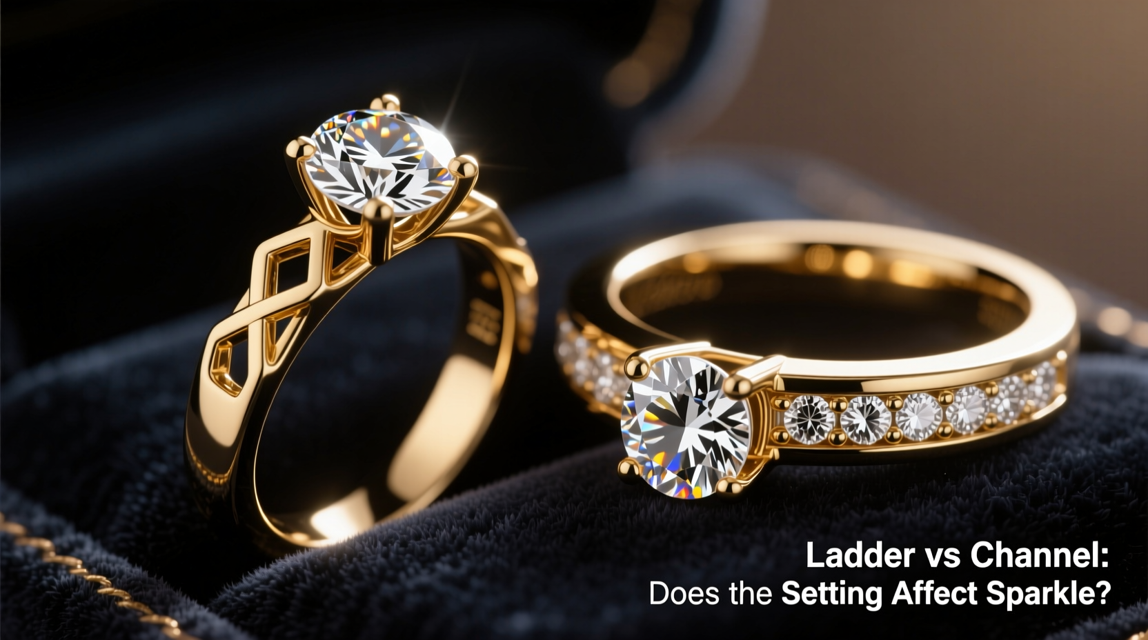 ladder vs channel diamond ring does the setting really make a difference to sparkle