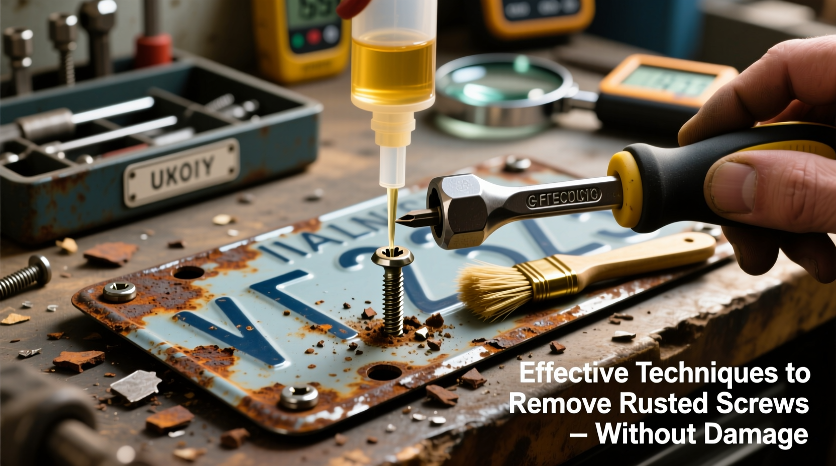 effective techniques to easily remove rusted license plate screws without damage