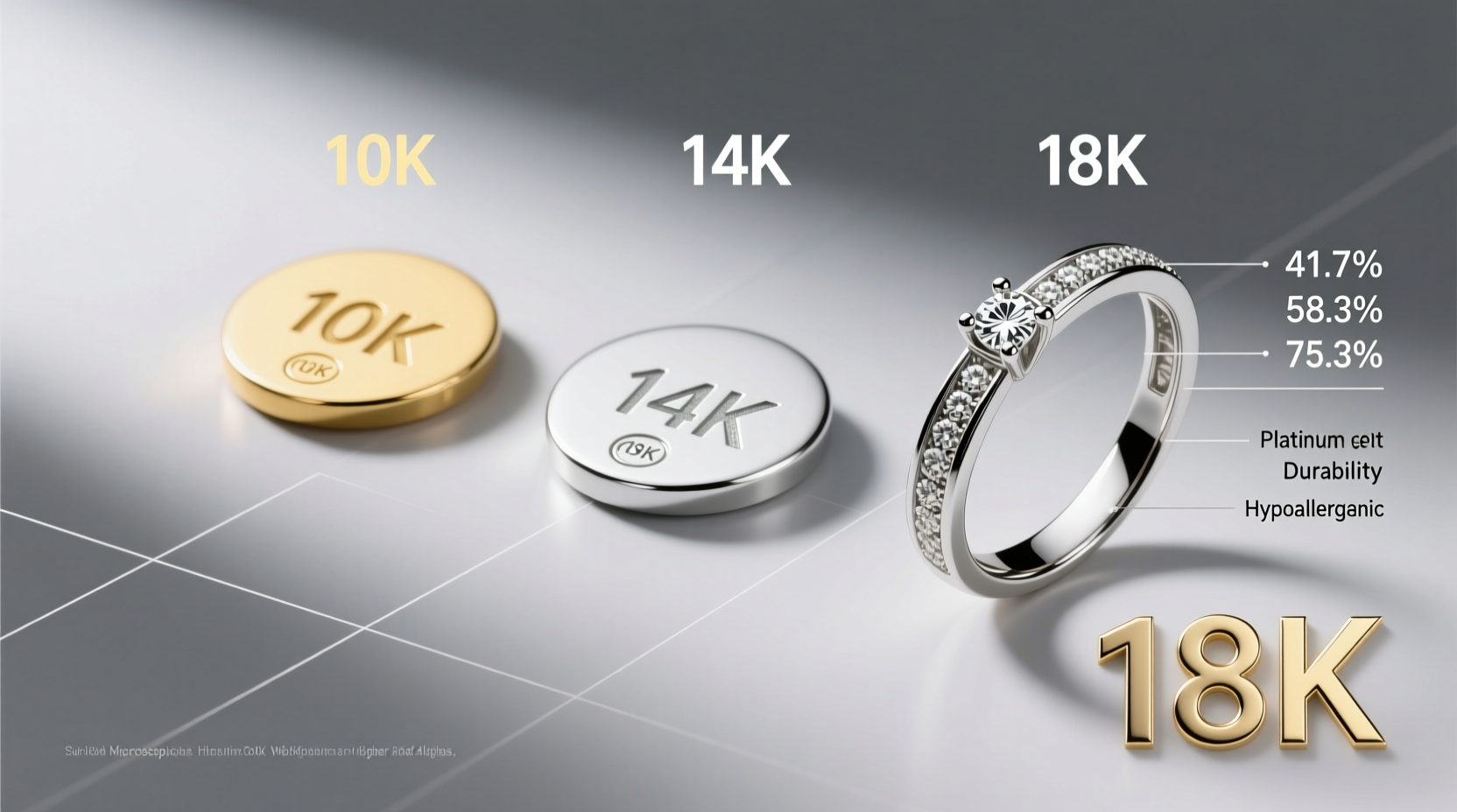 how to accurately identify white gold purity key differences between 10k 14k and 18k