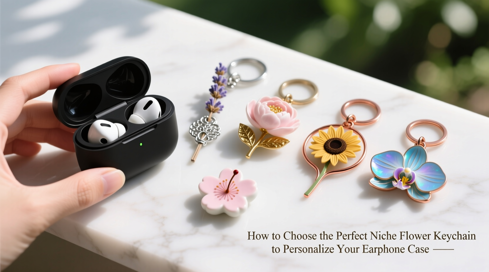 how to choose the perfect niche flower keychain to personalize your earphone case