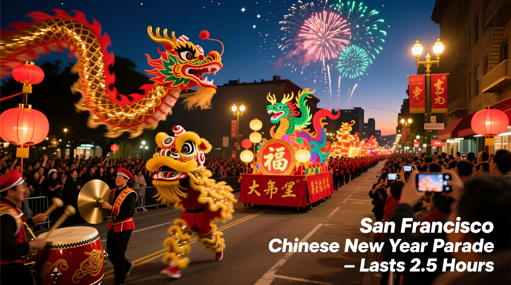 how long is chinese new year parade sf