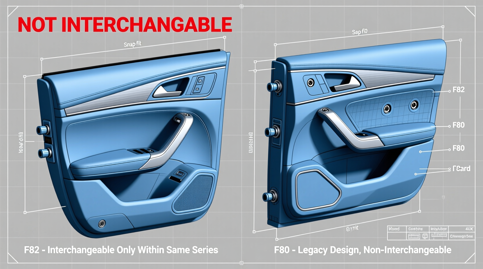 f82 vs f80 door card compat