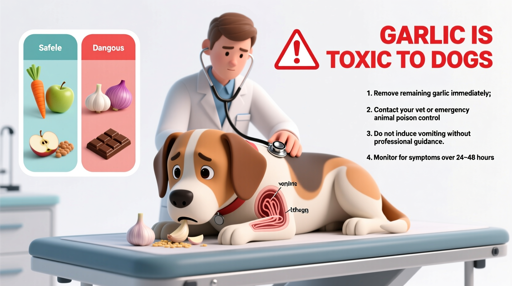 what to do if dog eats garlic