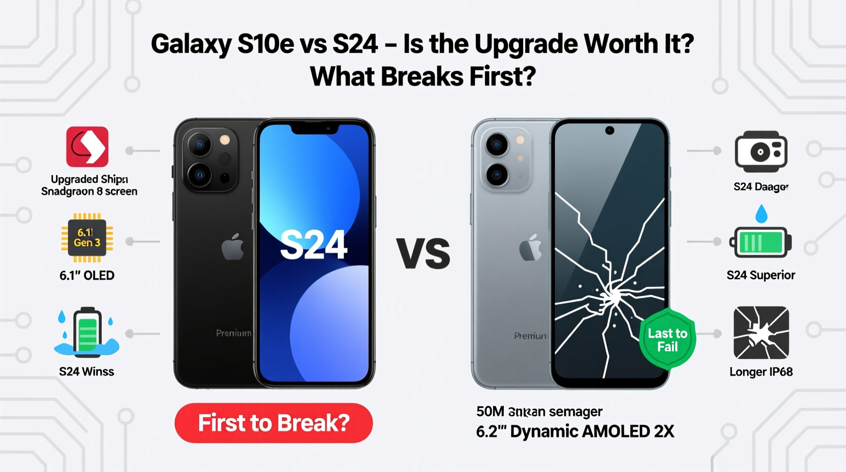 is upgrading from a galaxy s10e to the s24 worth it what breaks first