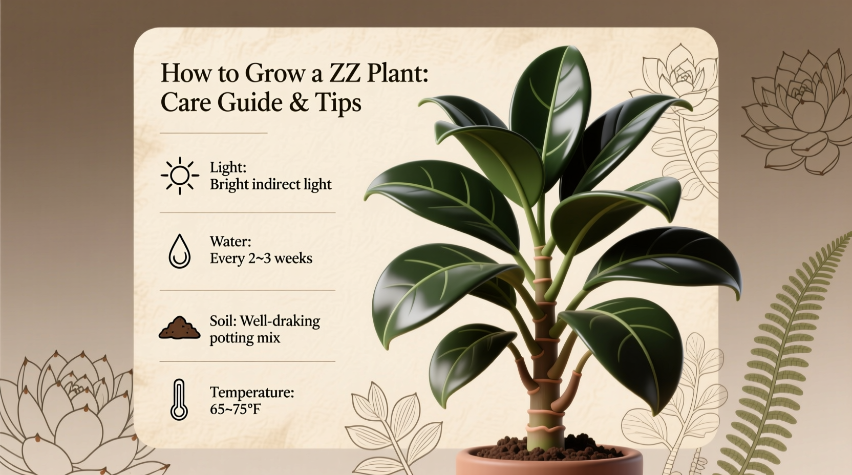 how to grow a zz plant
