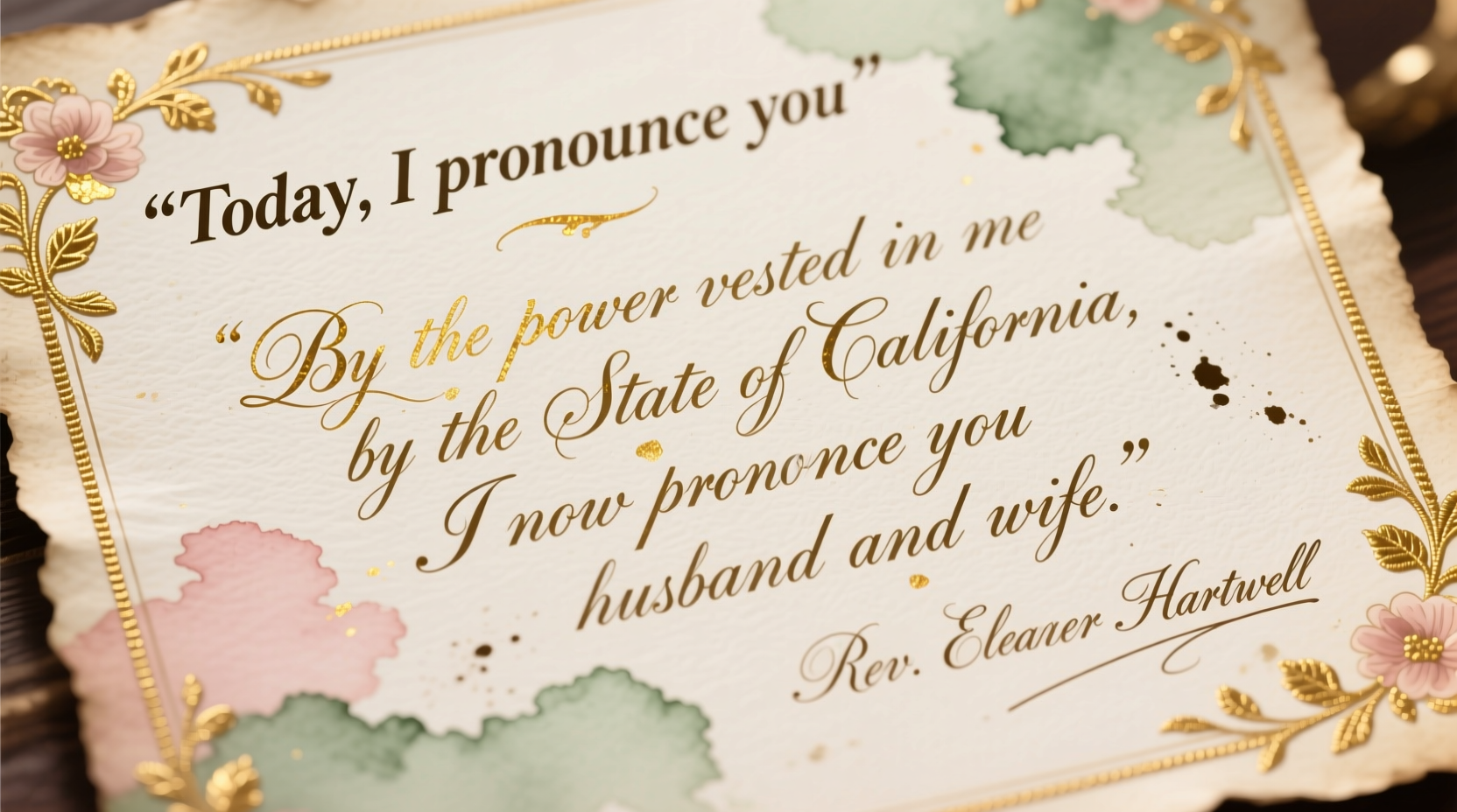 how to officiate a wedding script