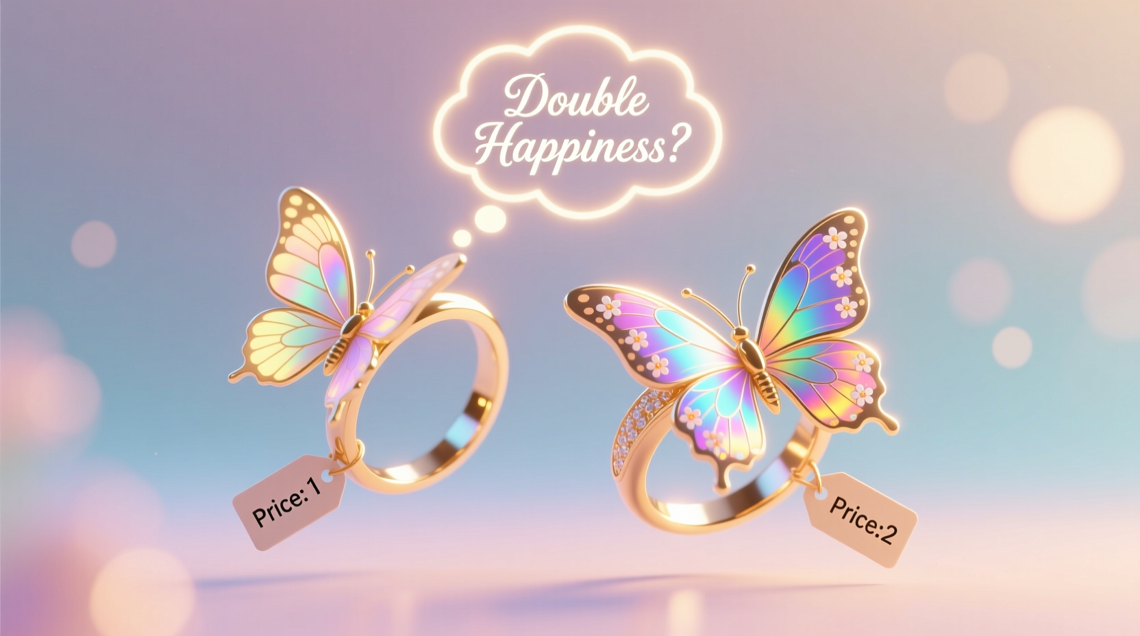 double vs single butterfly ring does adding a butterfly double the happiness or just the price
