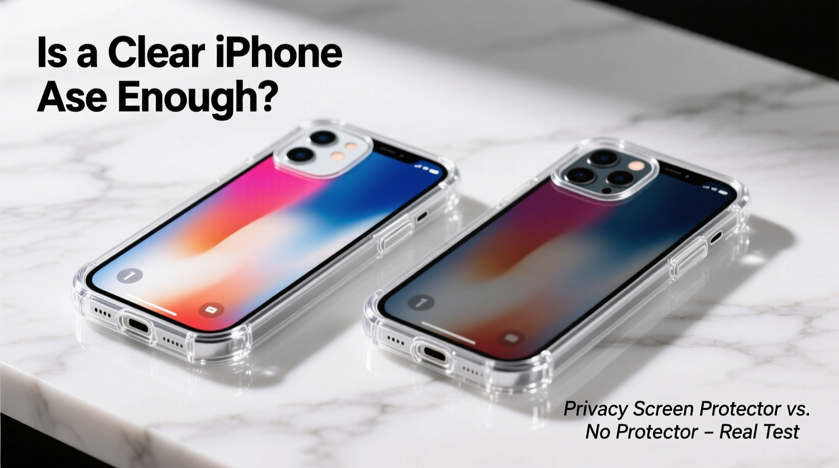 is a clear iphone case enough or do i really need a privacy screen protector