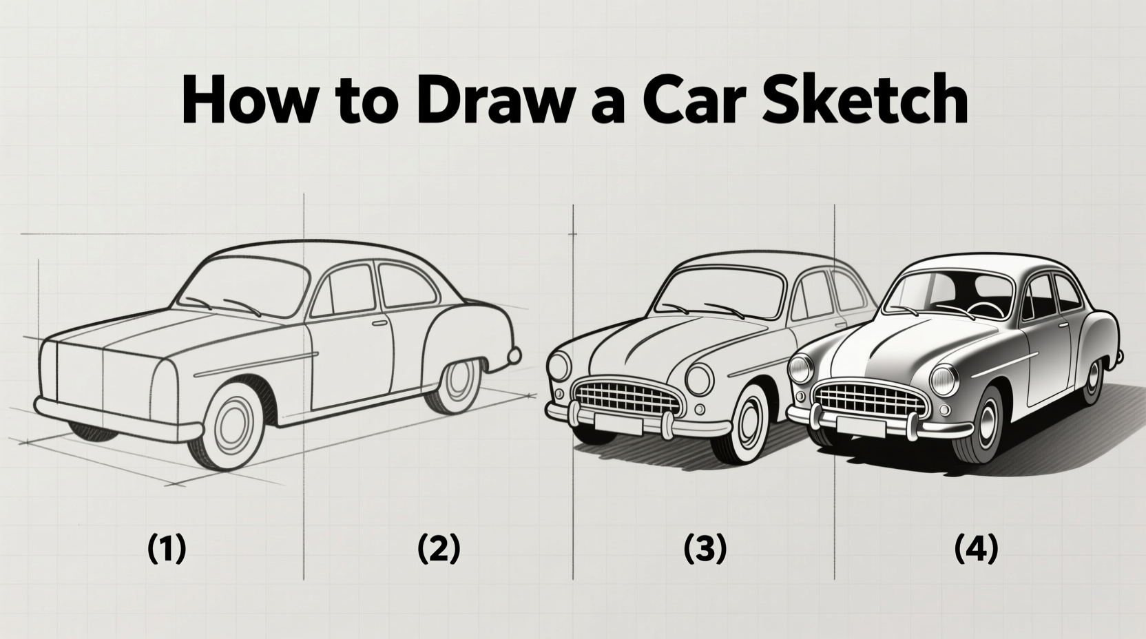 a sketch of a car