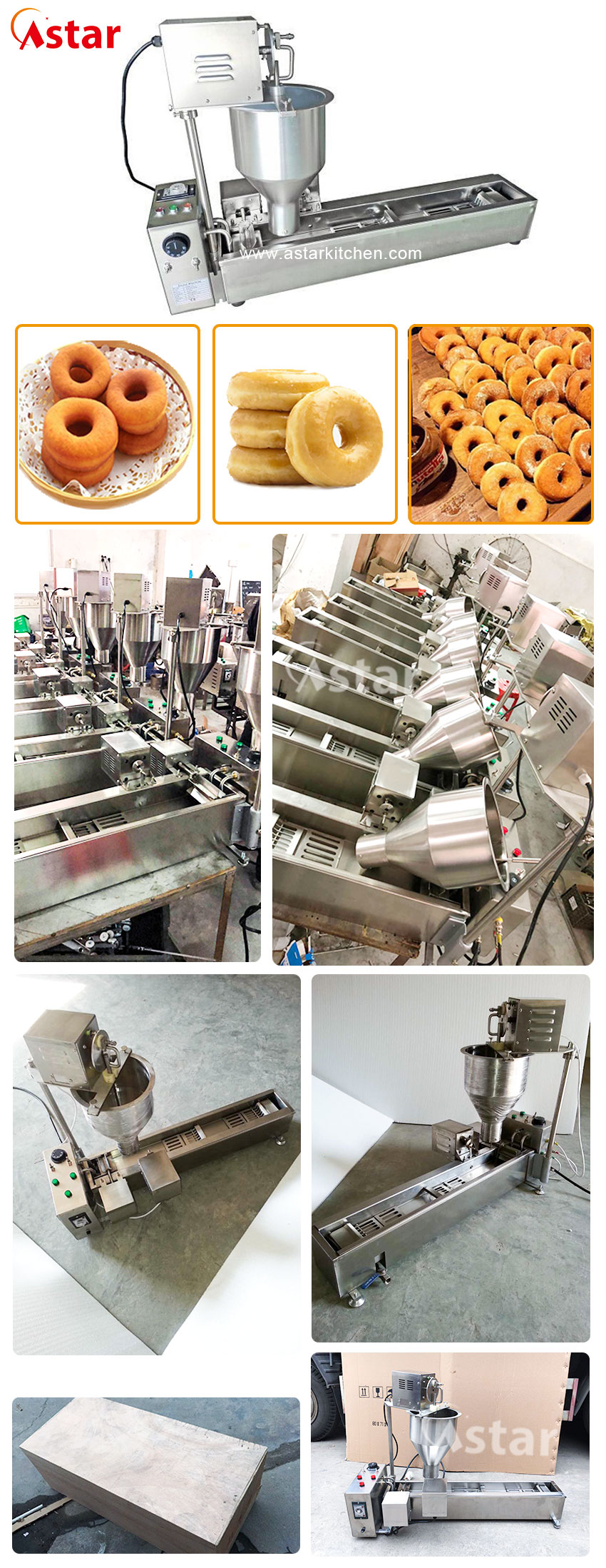 Thương Mại Thiết Bị Nấu Ăn Snack Máy Móc Single Row Tự Động Mini Donut Máy