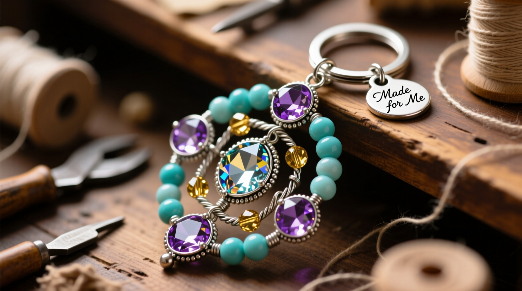 creative ways to personalize your keychain with beads and rhinestones for a unique look