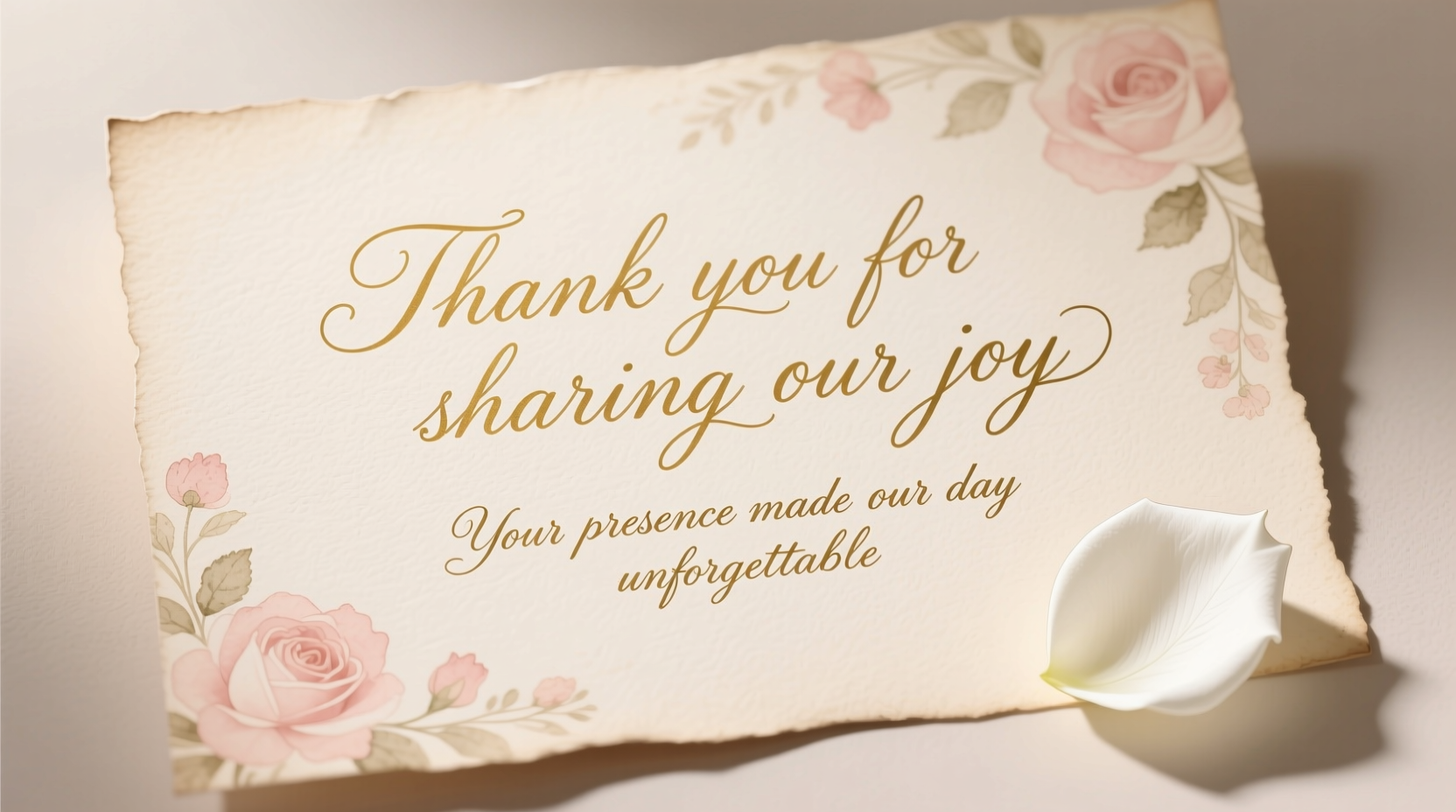 what to say in a wedding thank you card