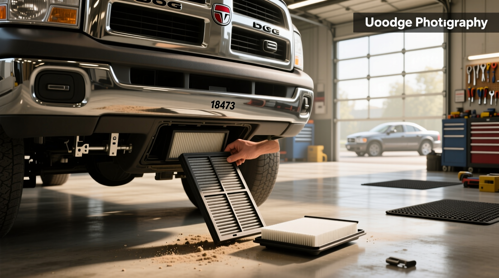 Step-by-step installation of cabin air filter in 2006 Dodge Ram 2500