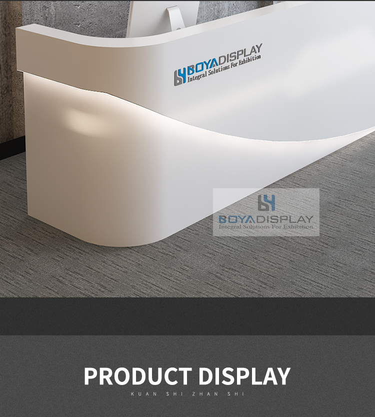 Factory Price custom size wooden salon white reception desk table office with drawer