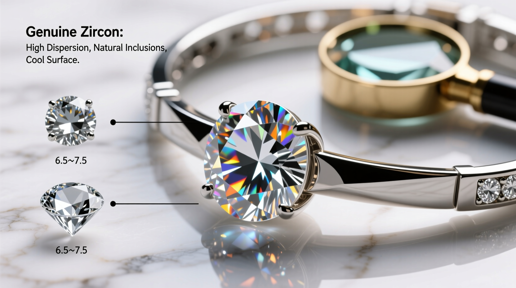 how to confidently identify genuine zircon in designer bracelets key features and testing methods