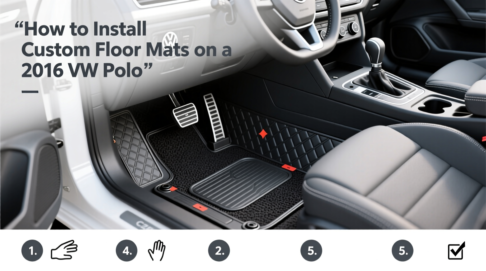 install custom mats vw polo 2016