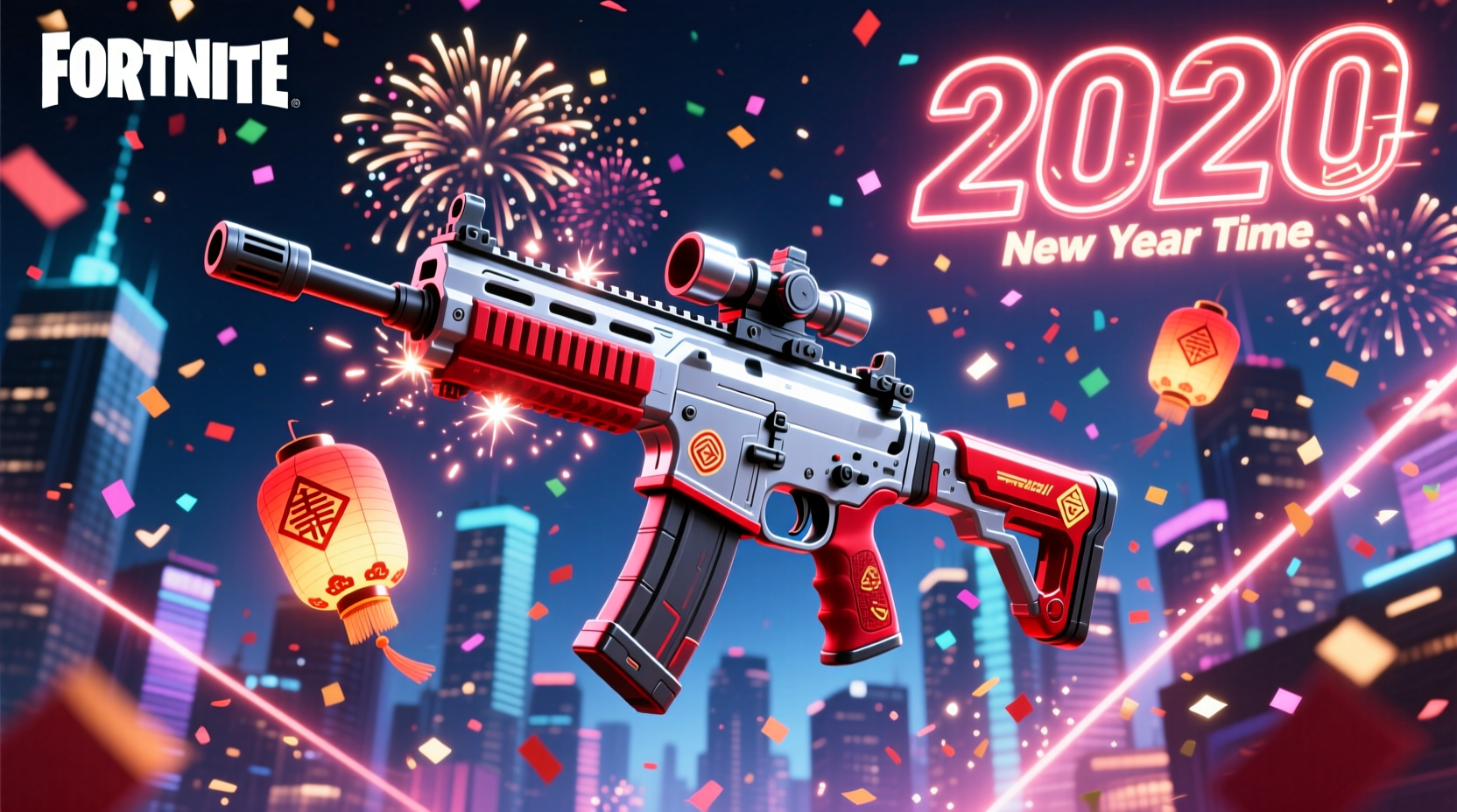 how to get new year 2020 gun skin fortnite