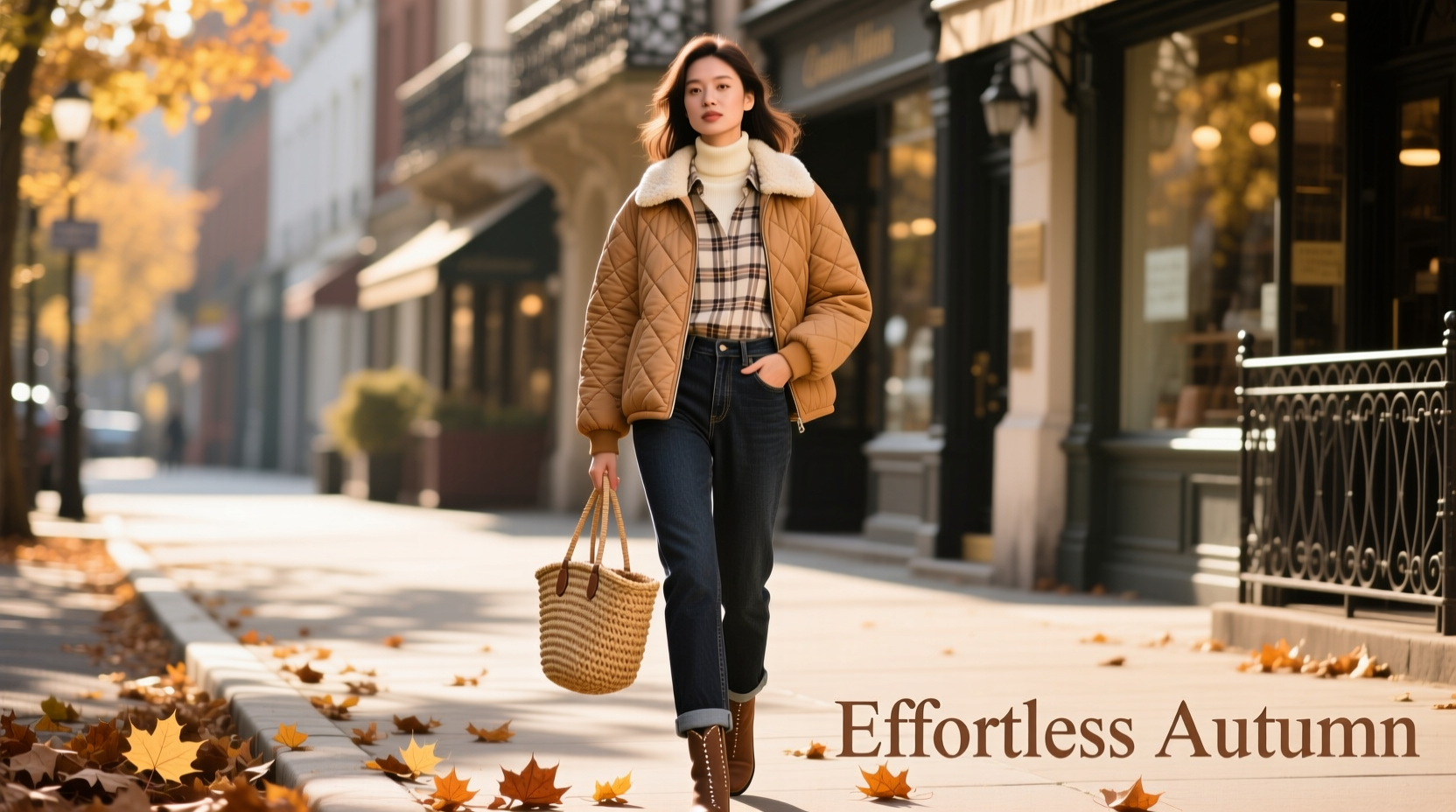 effortless autumn looks styling your quilted jacket with layering and texture