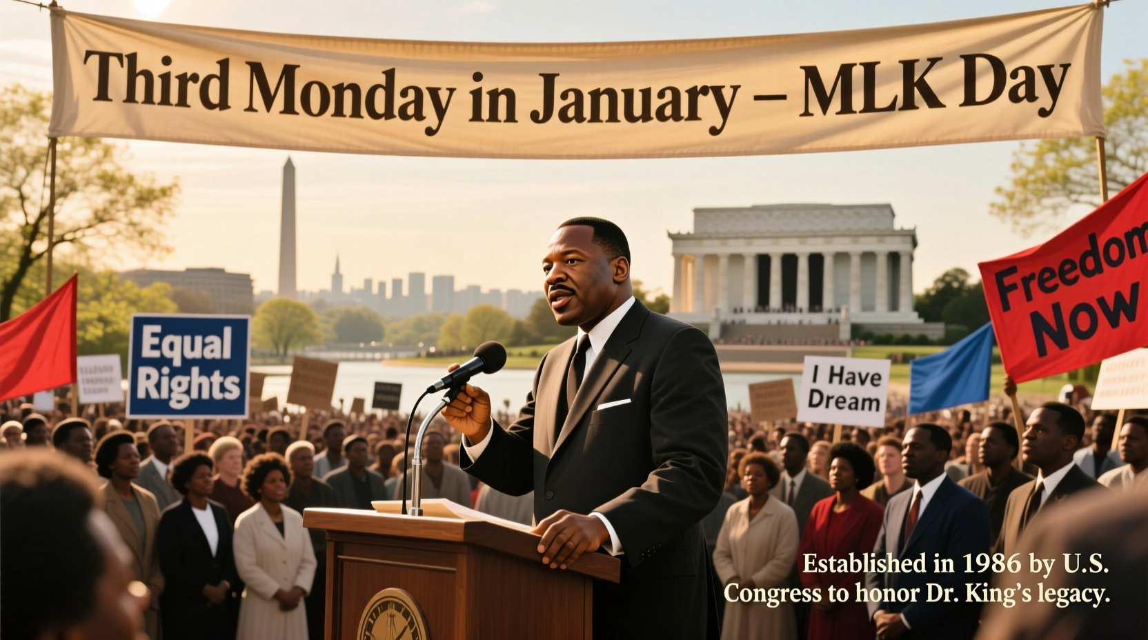 why is mlk day on the third monday in january the history