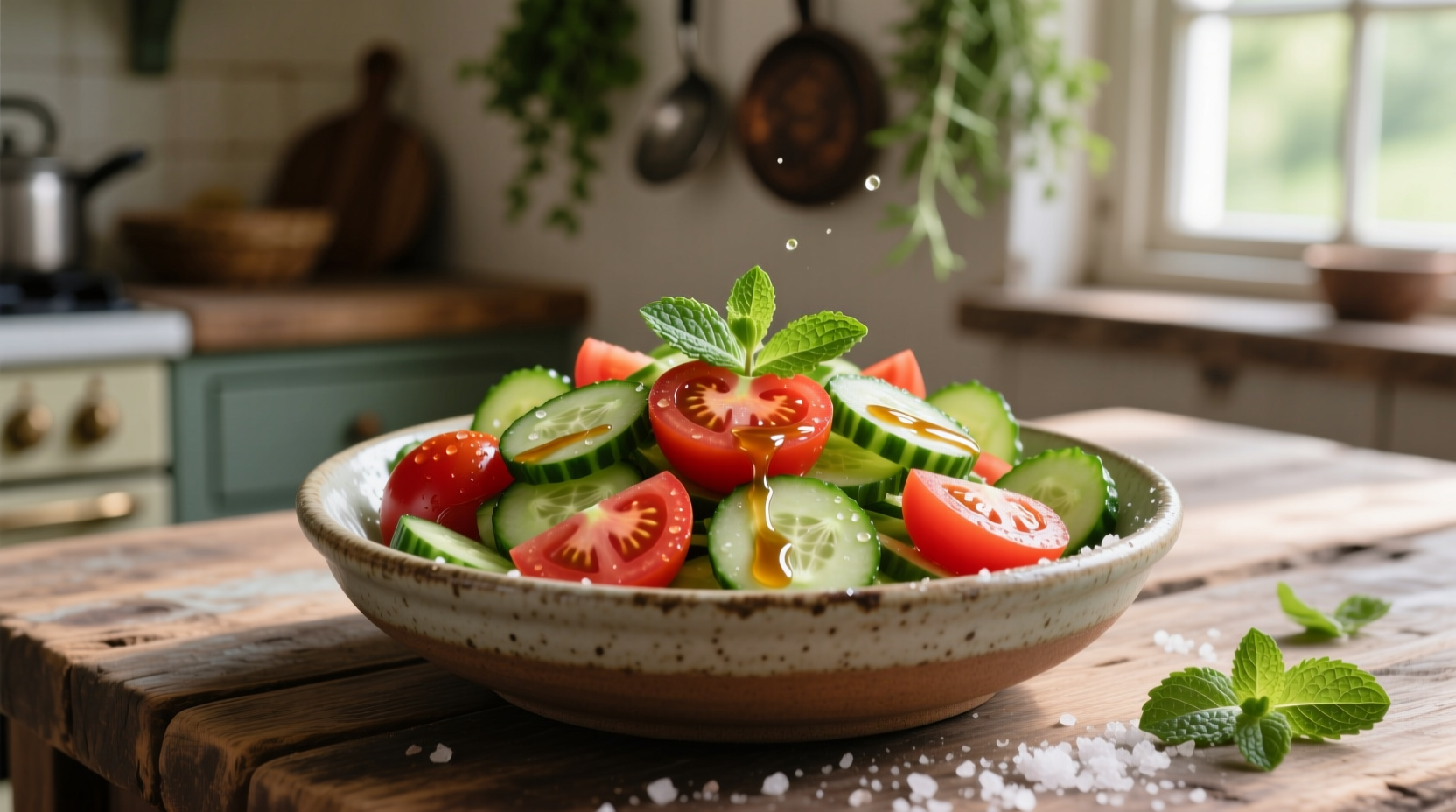 Perfect Tomato Cucumber Salad with Vinegar Recipe