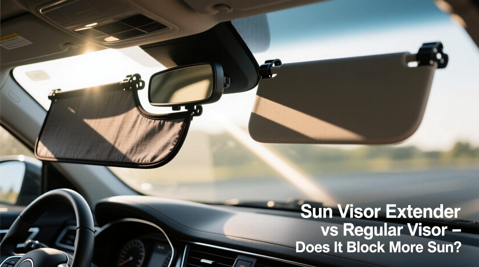 car sun visor extender vs regular visor does it actually block the sun better