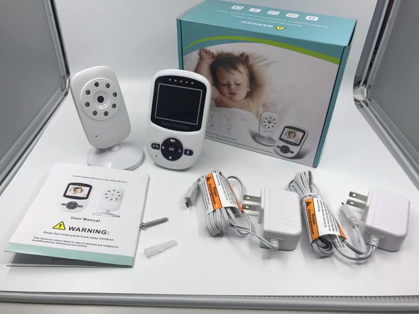 2.4 inch factory directly sale wireless video baby monitor with camera