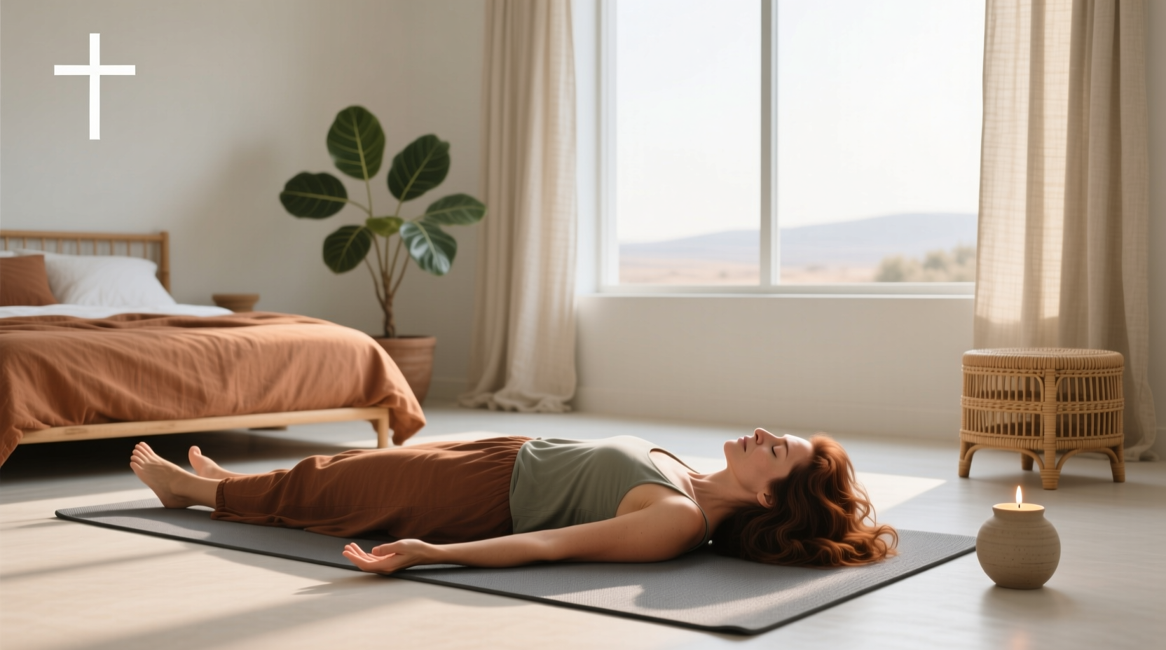 yoga lying flat for sleep stress