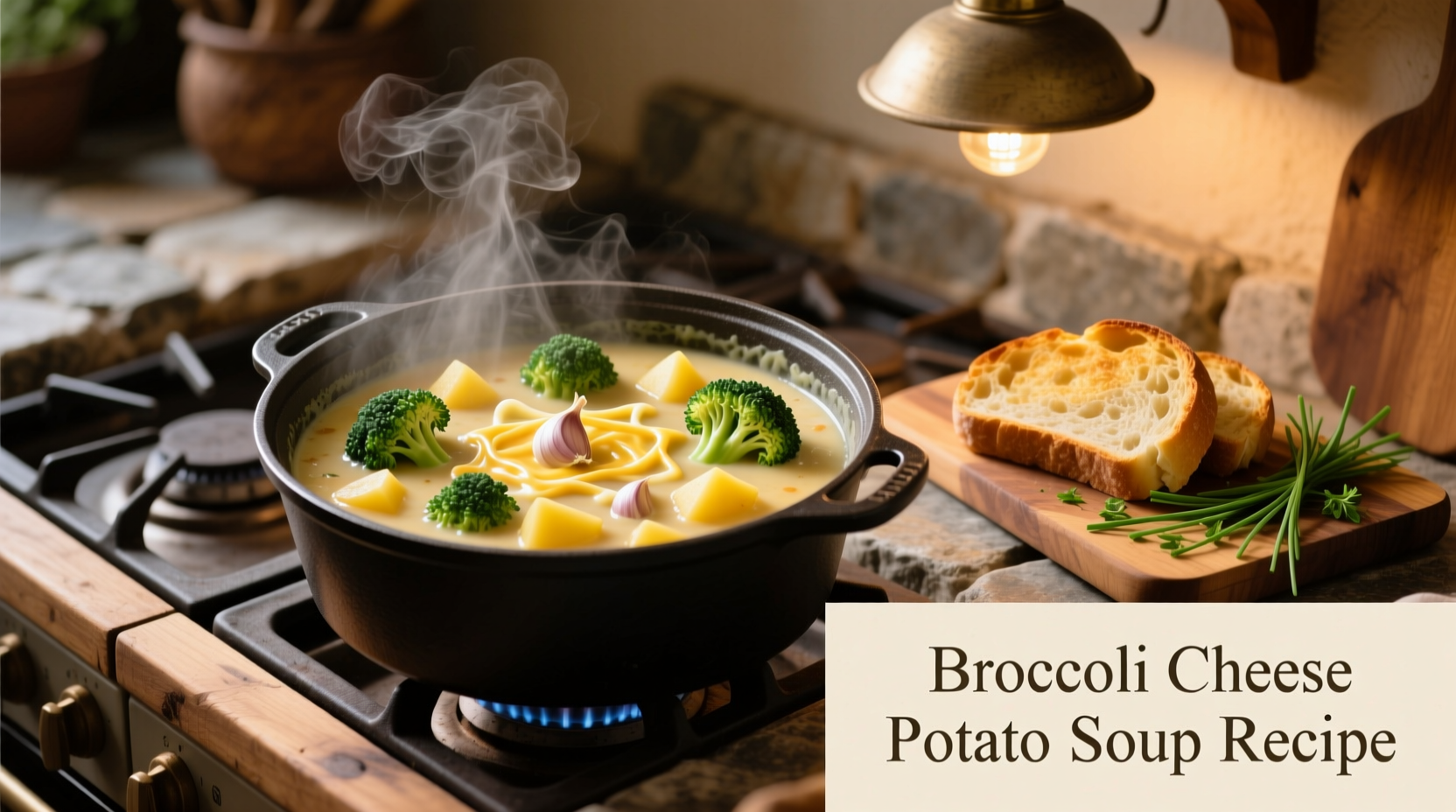 Creamy Broccoli Cheese Potato Soup Recipe - Ready in 30 Minutes
