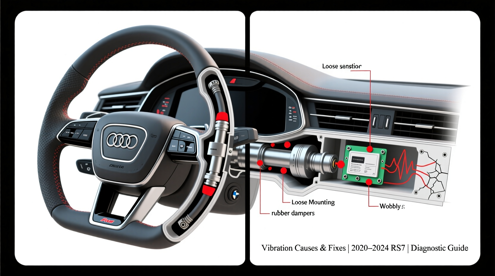 rs7 steering wheel vibration cause