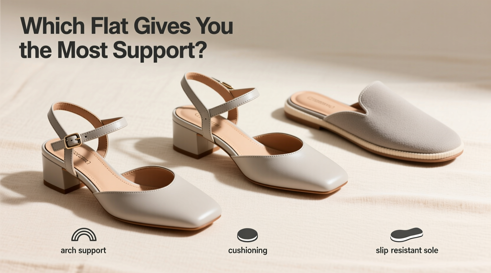 ankle strap flats or slip ons which flats give you the most support