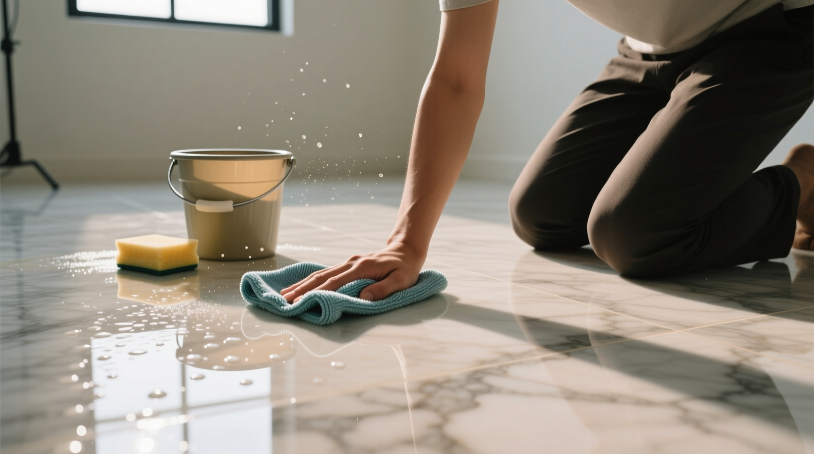 how to clean marble floors