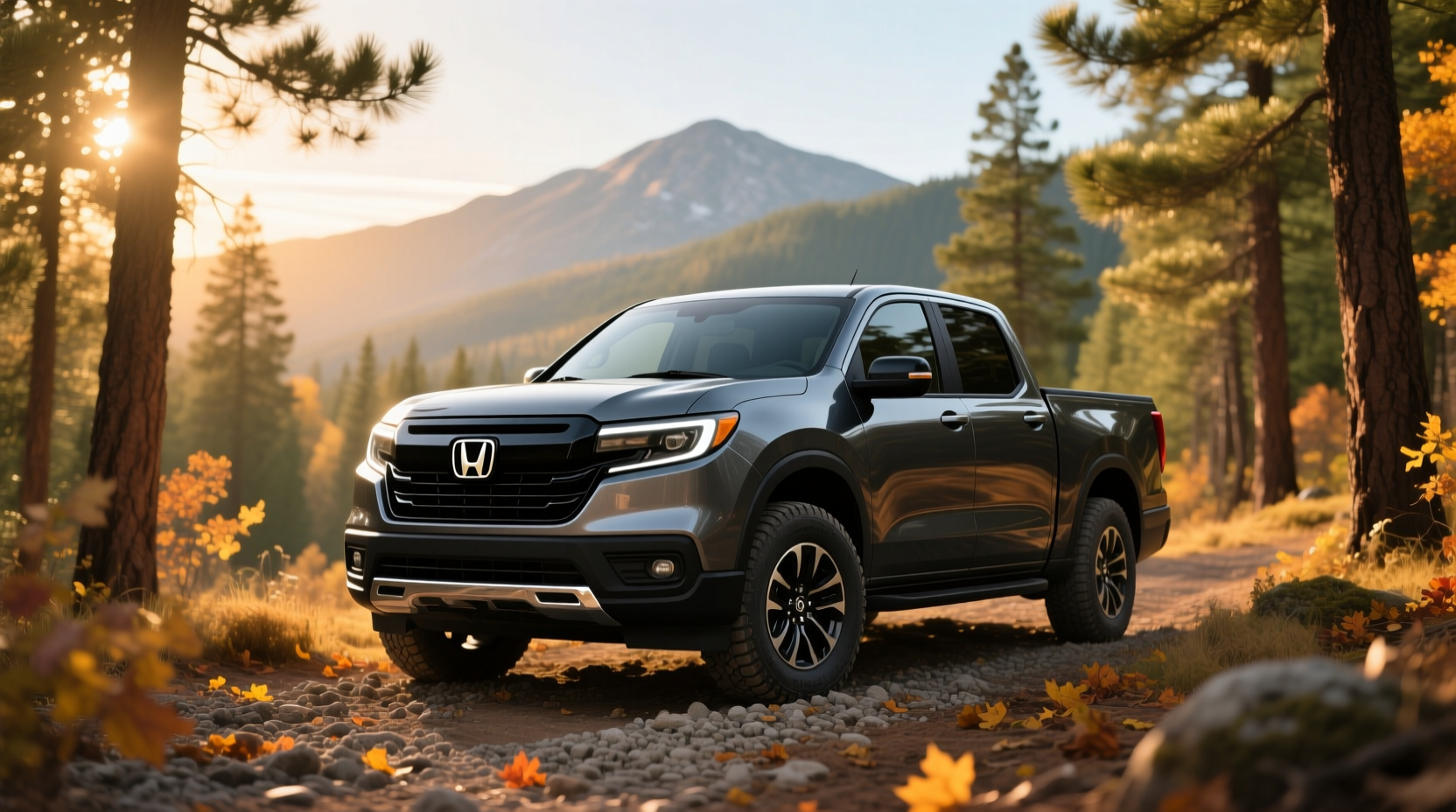 2025 Honda Ridgeline pickup truck in urban setting