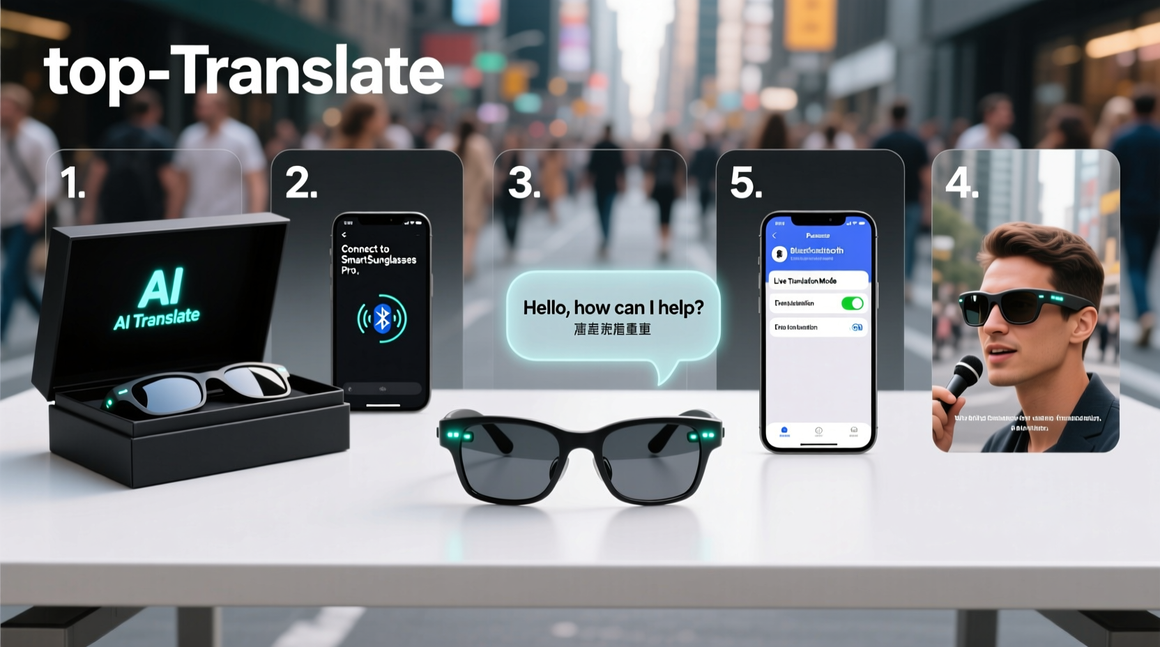 a step by step guide to setting up real time translation on smart sunglasses