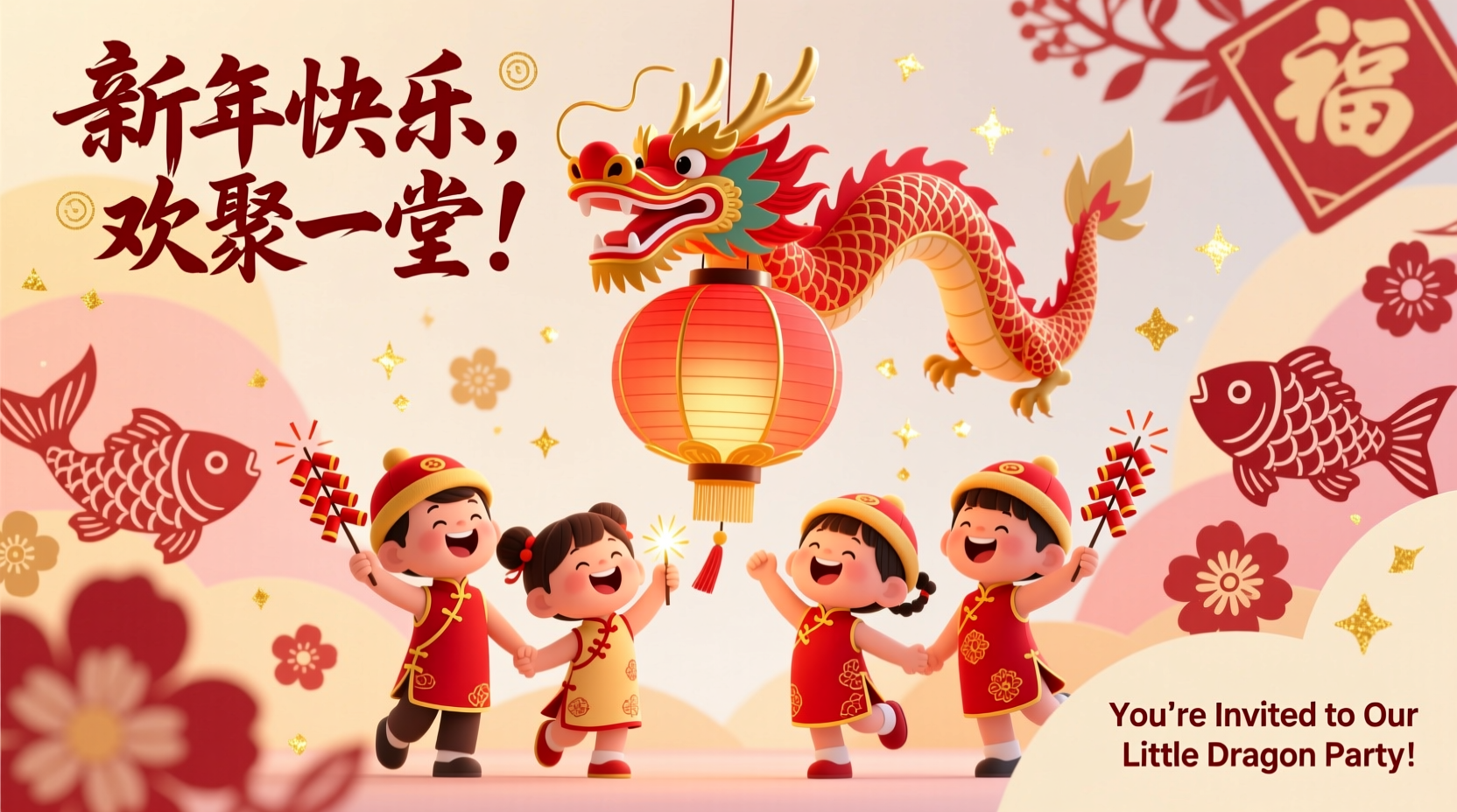 what to call a kids new year party invitations