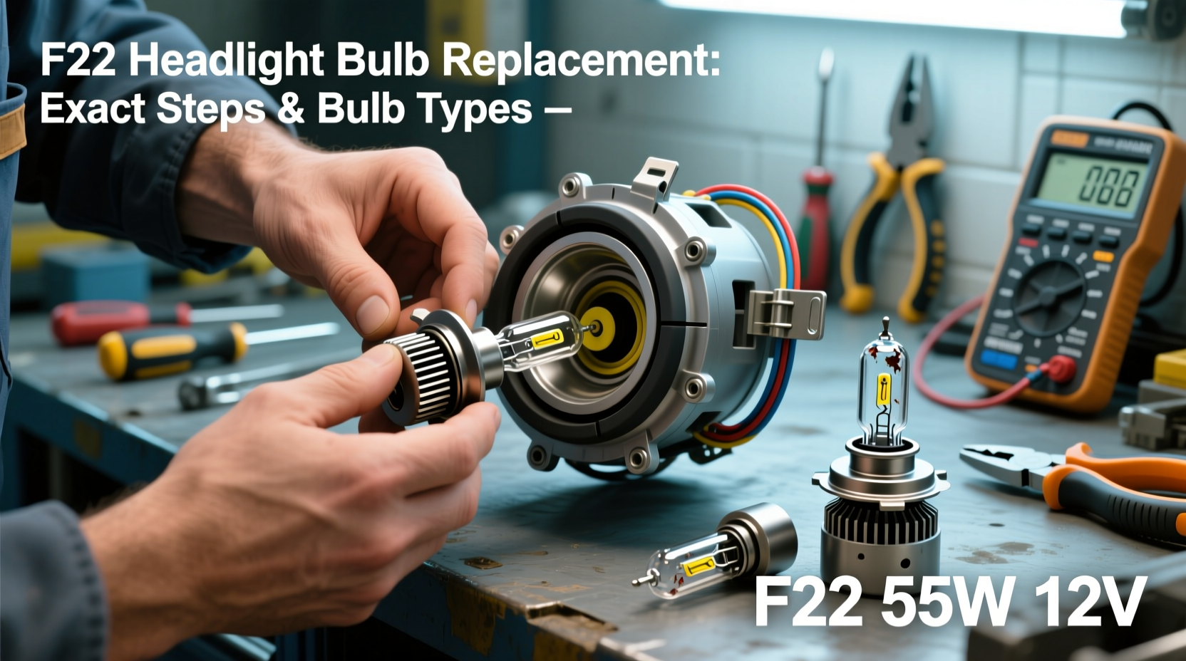 f22 headlight bulb replacement