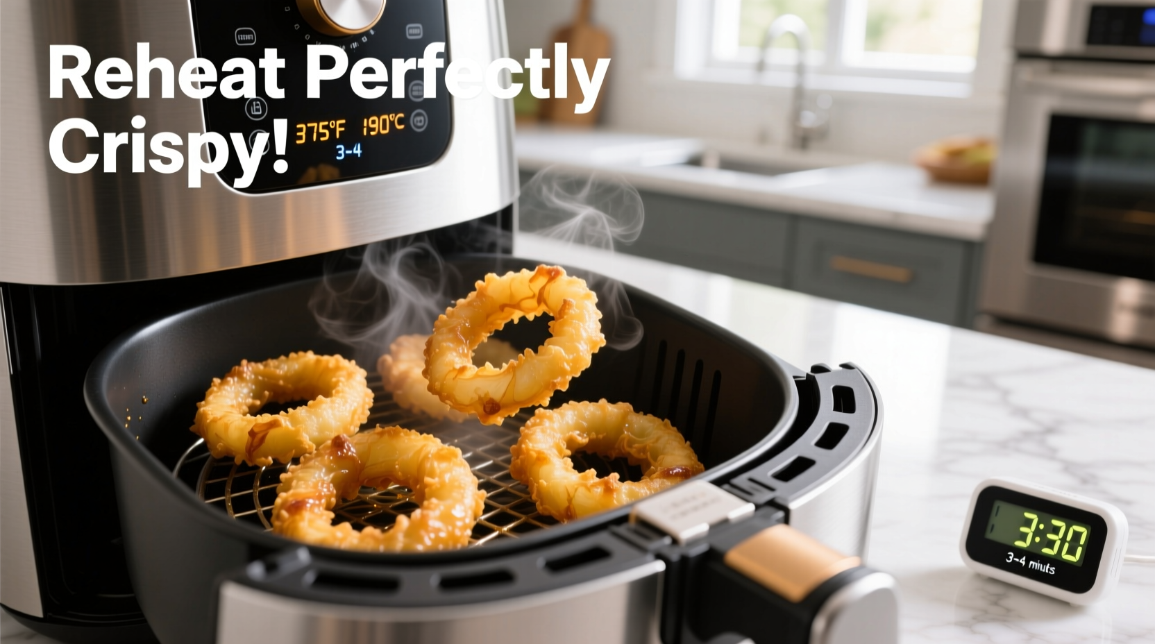 reheating onion rings in air fryer