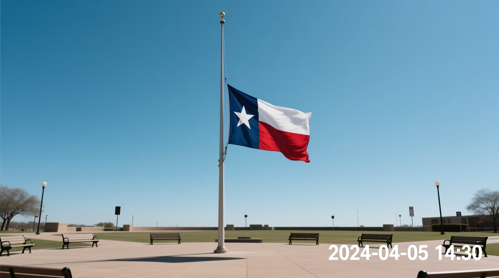 why is the texas flag at half mast today current status 2