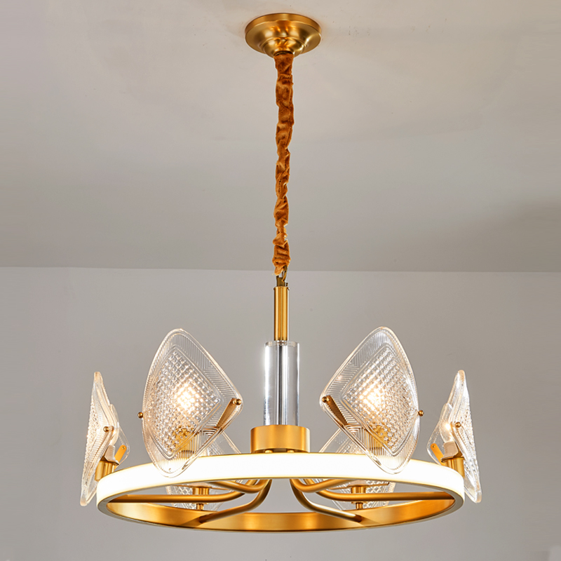 New Hot Sale Wholesale Art Fancy Design Sumptuous Pendant LED Chandelier Glass Lamps Modern Luxury Living Room Decor Lighting