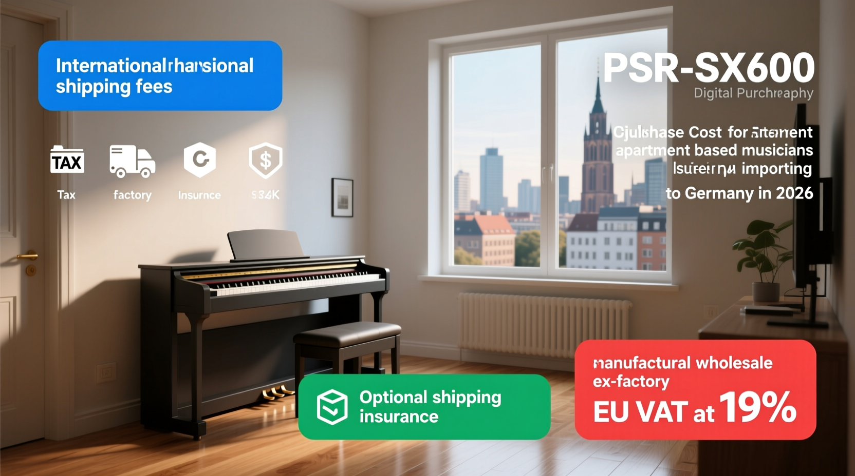 Does PSR SX600 bulk pricing include EU VAT & shipping insurance? Real-world cost breakdown for apartment players importing to Germany in 2026