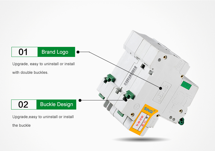 Singi SG65LE-63 1P+N elco circuit breaker mcb  6000A breaking capacity  rcbo 30ma