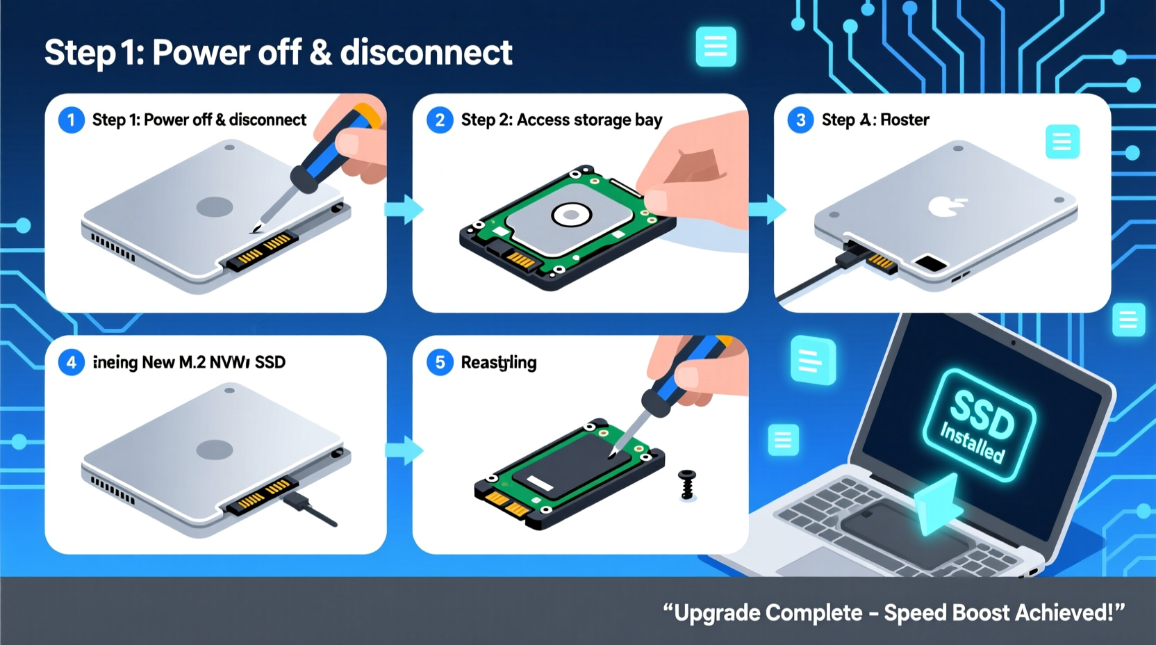 step by step guide to upgrading your laptop by adding an ssd for faster performance