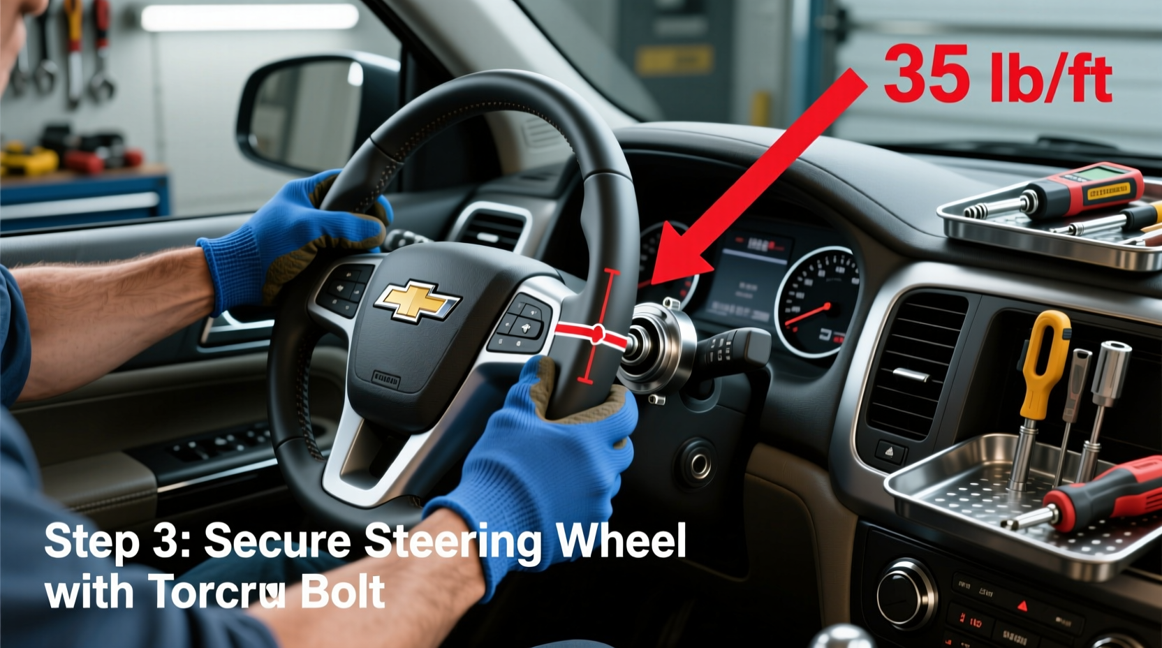 chevy steering wheel install silverado