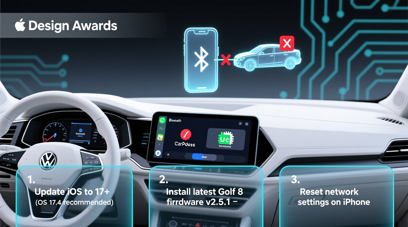 golf 8 wireless carplay issues