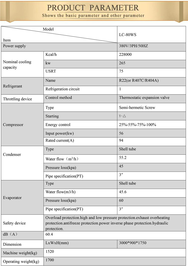 High efficiency hot seeling industrial air cooled screw chiller price