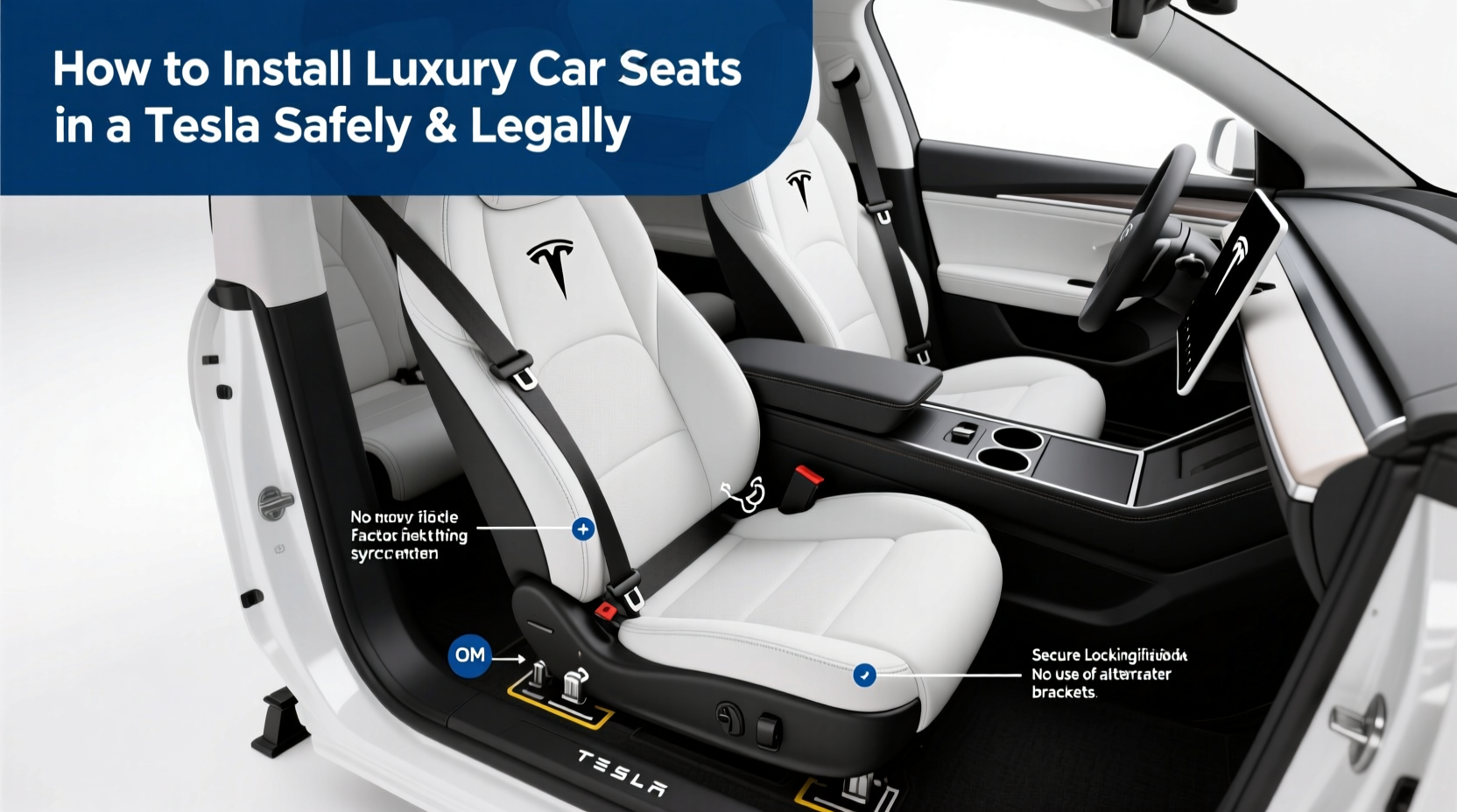 luxury car seat tesla install